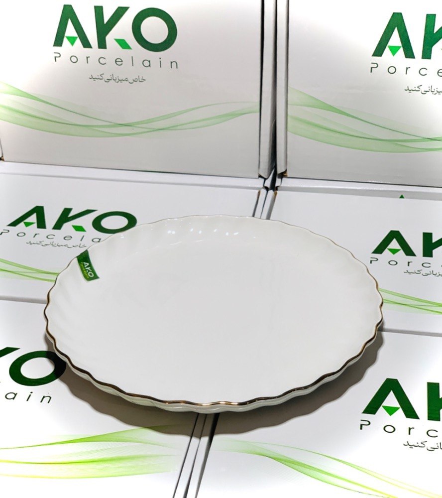 دیس گرد روناک خط طلا AKO (26×26)