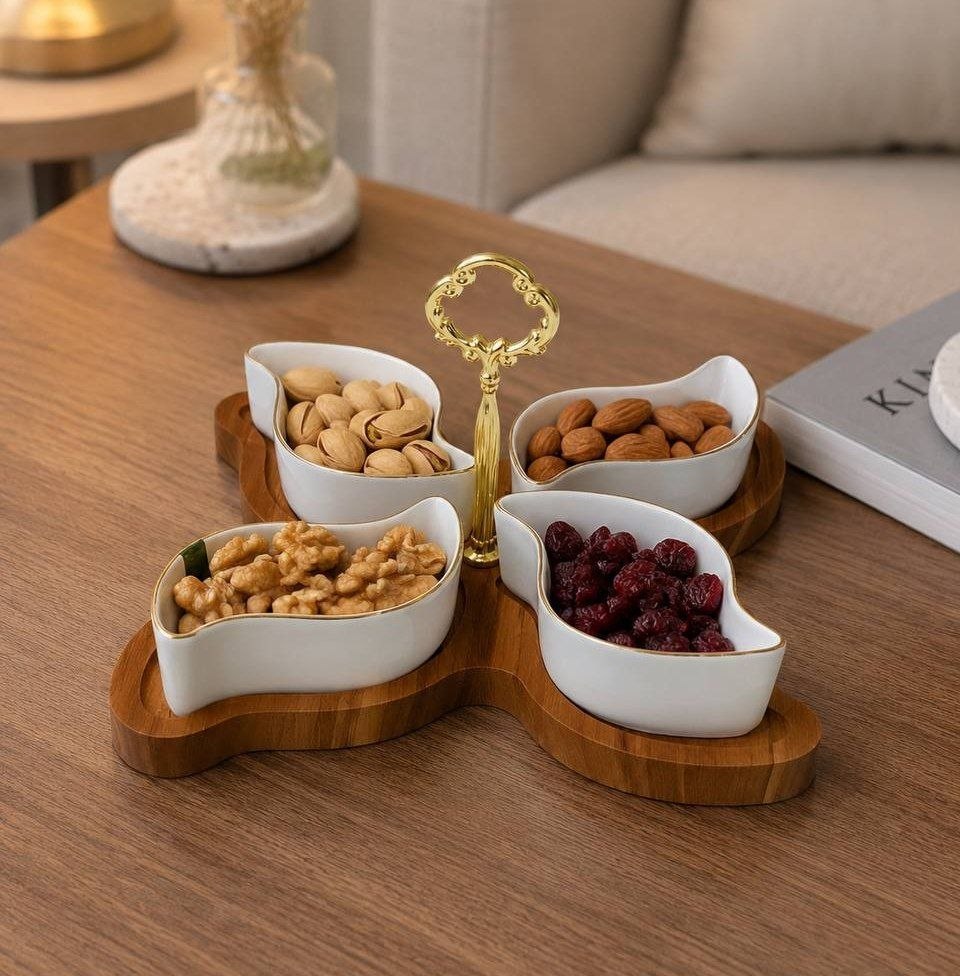 اردو خوری پرتو چهار خانه خط طلا (کف چوب ام دی اف ) AKO 25×25)