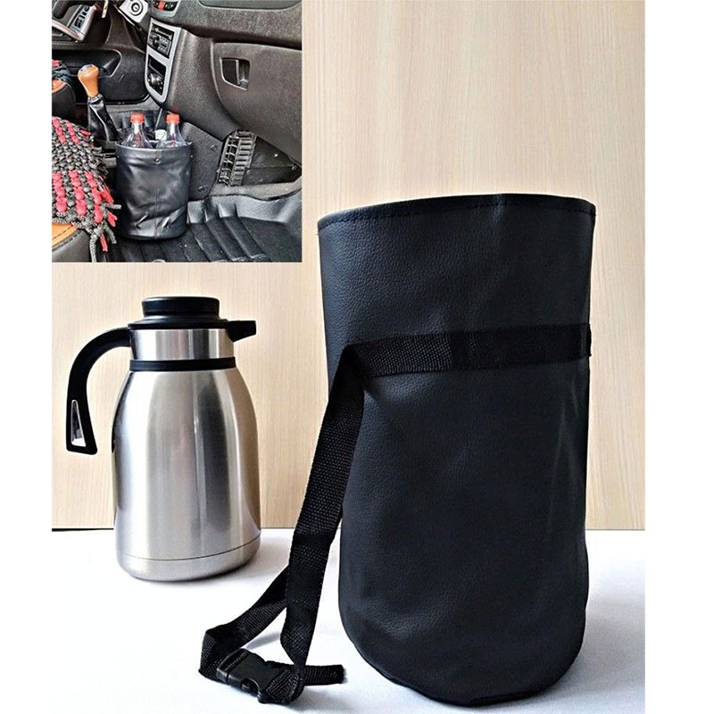کیف فلاسک و زباله خودرو طرح چرم