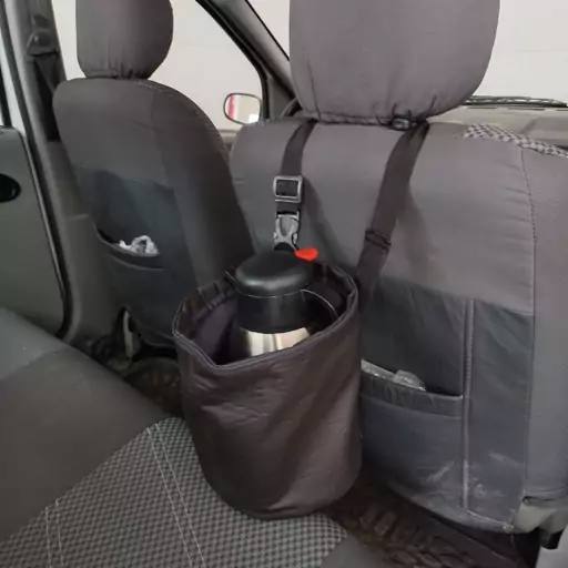 کیف فلاسک و زباله خودرو طرح چرم