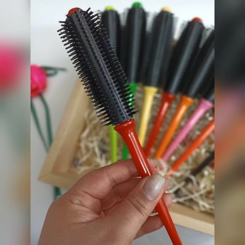 برس گرد مو پلاستیکی 12 عددی