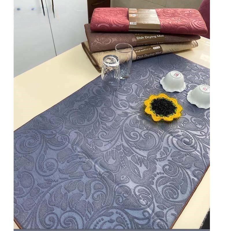 نمگیر ظروف میکروفایبر طرح گل برجسته سایز 120*60 سانت