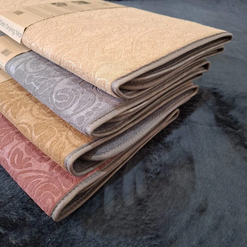 نمگیر ظروف میکروفایبر طرح گل برجسته سایز 120*60 سانت