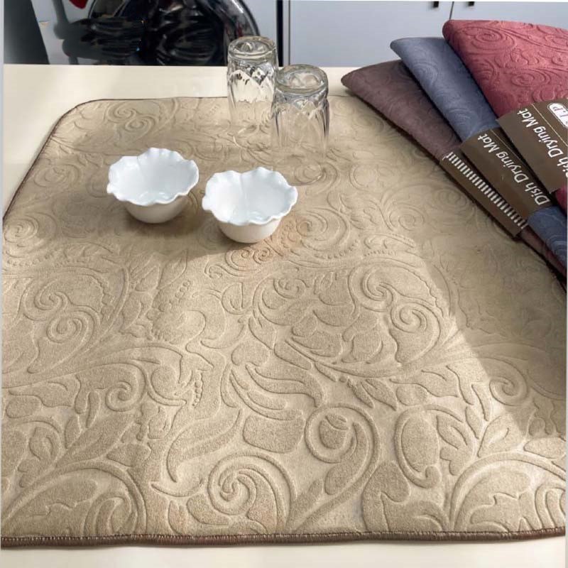 نمگیر ظروف میکروفایبر طرح گل برجسته سایز متوسط (90*50 سانت)