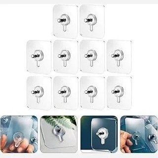 میخ چسبی دیواری بسته 10 عددی