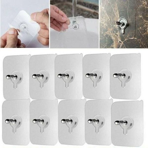 میخ چسبی دیواری بسته 10 عددی