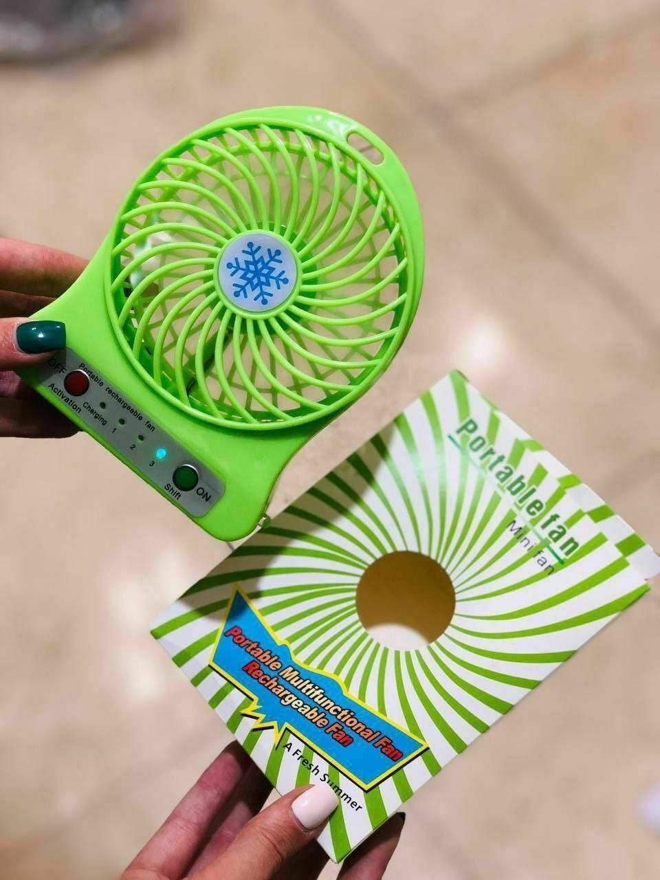 پنکه رومیزی portable fan شارژی