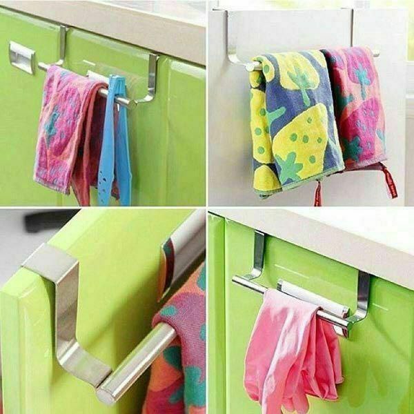 آویز فلزی حوله و دستکش کابینتی